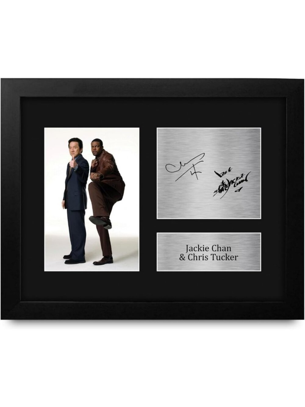 Framed Autographed Rush Hour Print - Jackie Chan & Chris Tucker Movie